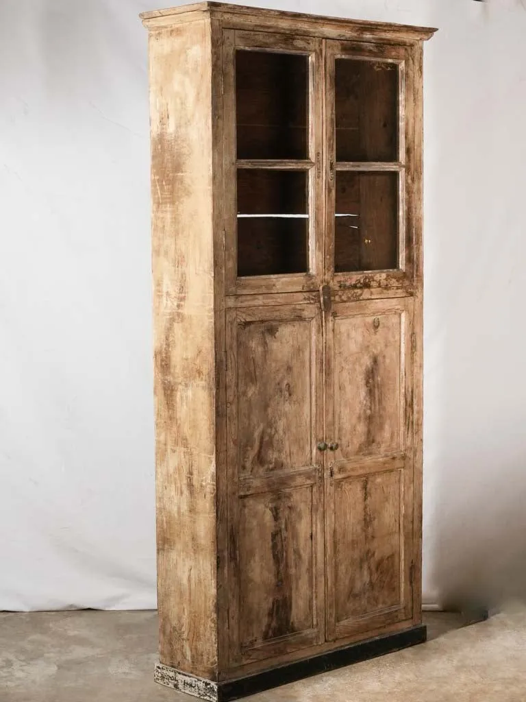 Antique 19th Century Tall & Narrow Vitrine Armoire - Size 87.5 x 39