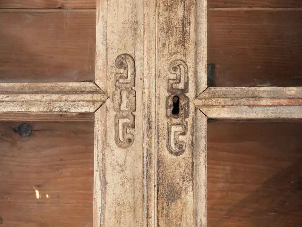 Antique 19th Century Tall & Narrow Vitrine Armoire - Size 87.5 x 39