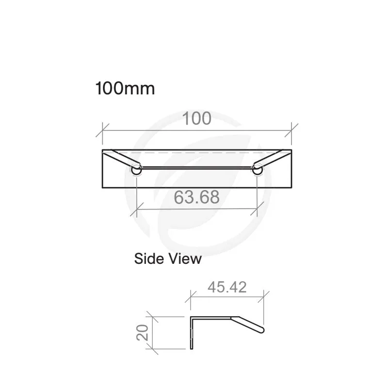 Timberline Ova 100mm Handle - Brushed Nickel