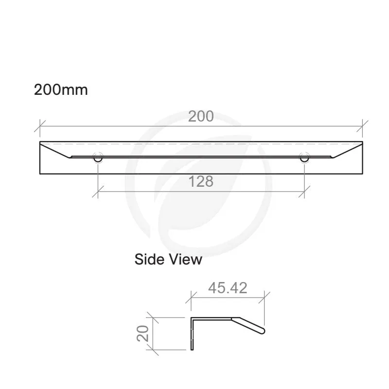 Timberline Ova 200mm Handle - Brushed Nickel