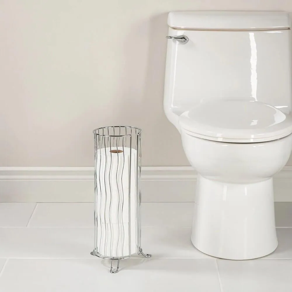 Wave Toilet Roll Holder Chrome